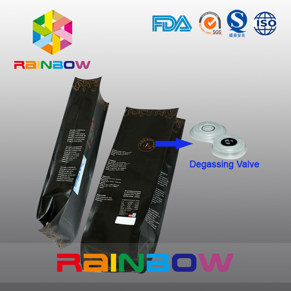 Ανθεκτική δευτερεύουσα Gusset επίπεδων κατώτατων σημείων πλαστική τσάντα φασολιών καφέ τσαντών τσαγιού συσκευάζοντας