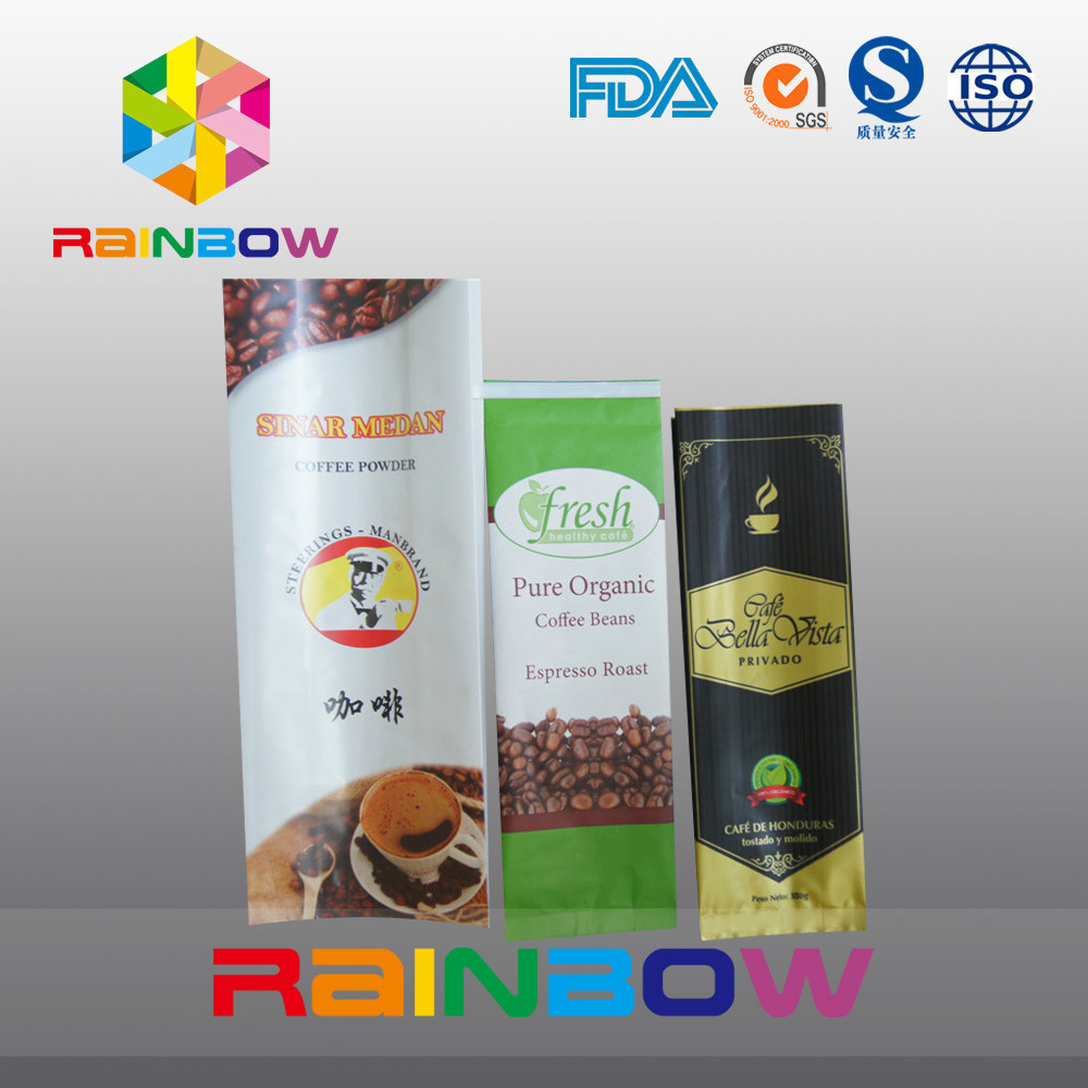 12oz άσπρη δευτερεύουσα Gusset συσκευάζοντας τσάντα καφέ με τη βαλβίδα/την εκτύπωση συνήθειας