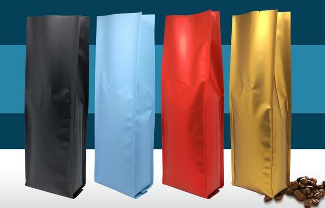 Χονδρική συνήθεια 12 oz δευτερεύουσα gusset τσάντα επίγειου καφέ/τσάντα φασολιών καφέ με τη βαλβίδα