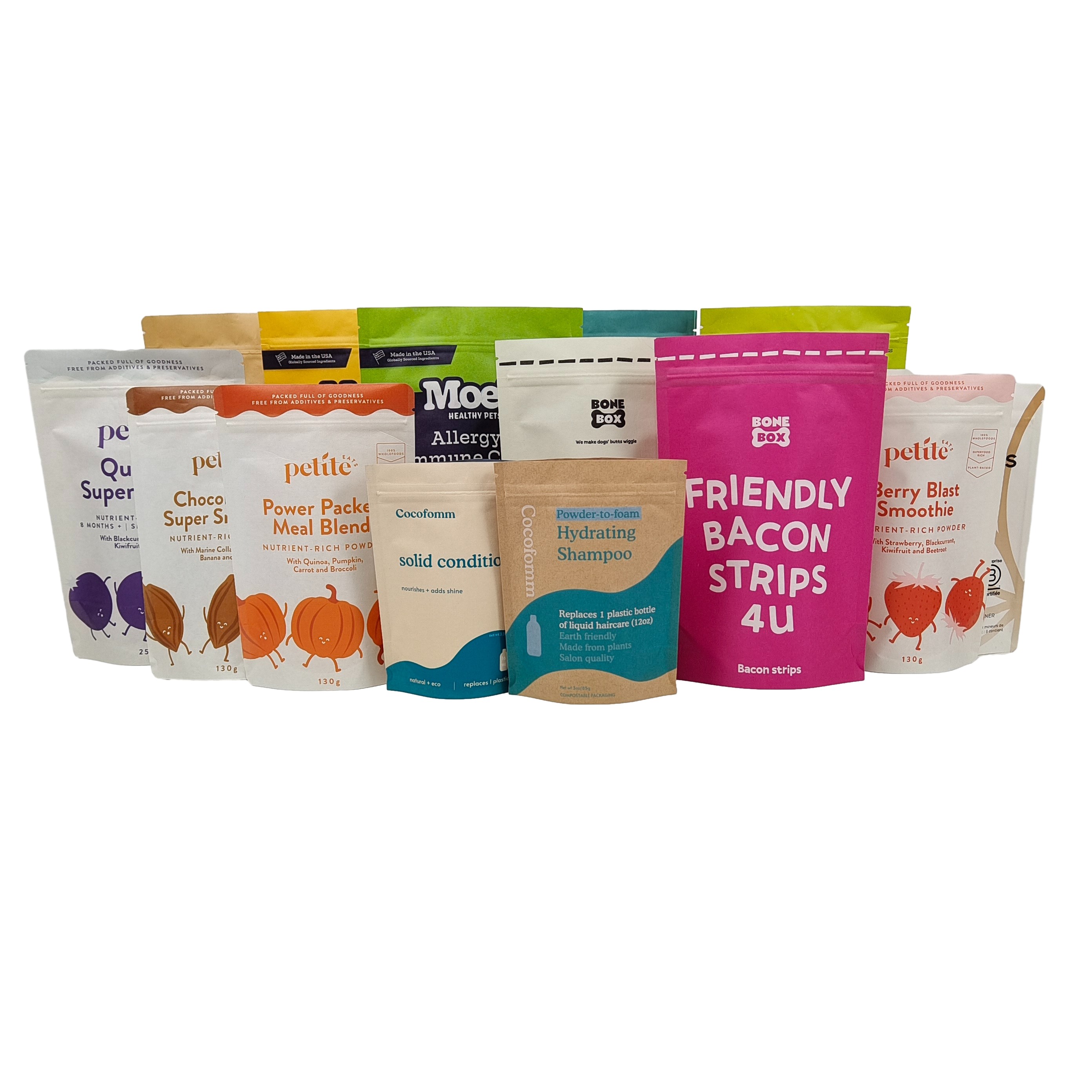 Προσαρμοσμένο λογότυπο εκτυπωμένο βιοδιασπώμενο 100% συσκευασία σακούλας επαναχρησιμοποιήσιμες πλαστικές σακούλες με σφραγίδα