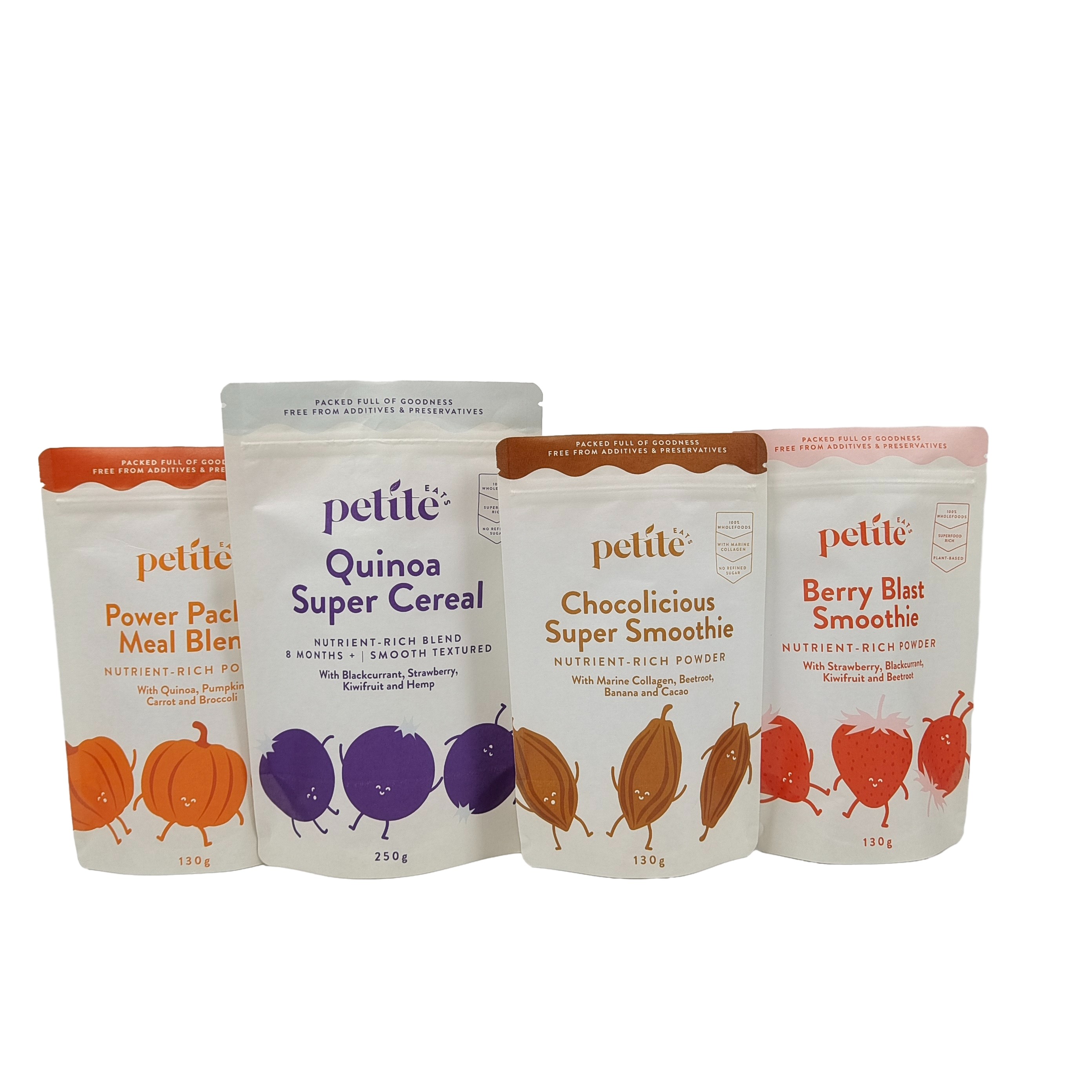 Προσαρμοσμένη Τρώσιμη πλαστική συσκευασία Βιοδιασπώμενες σακούλες Αλουμινίου Φόλιο Σφραγίδα Κλειδί Doypack Για Τσάι Καφέ Snack