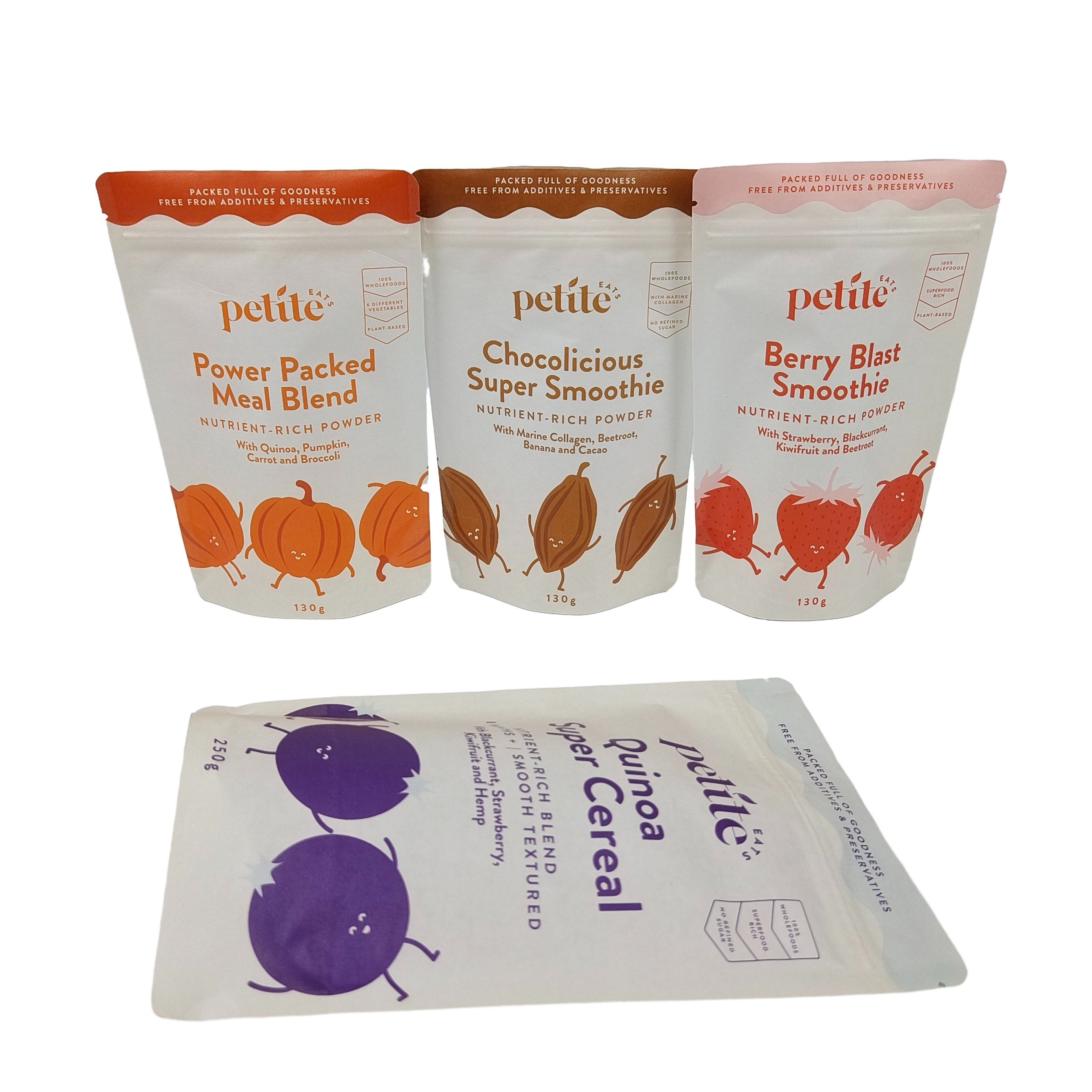 Βιοαποικοδομήσιμες όρθιες τσάντες με Ziplock Custom Logo Printed Doypack Για καφέ, τσάι συσκευασία σακούλες τροφίμων