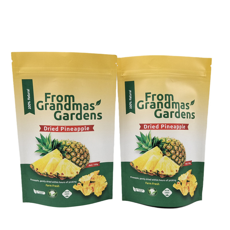 Προσαρμοσμένη Τυπωμένη Επαναχρησιμοποιήσιμη Χρυσή Σφραγίδα Κραφτ Χάρτινη Θήκη Ψηφιακή Τύπωση Οικολογικά φιλικές τσάντες Mylar