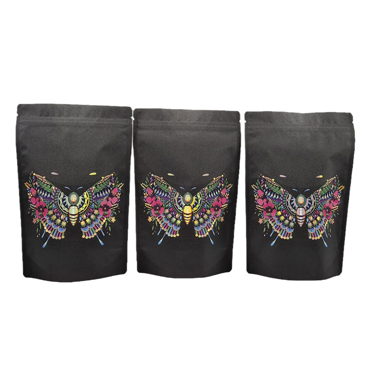 Χονδρικός εξατομικευμένος Eco Friendly Kraft Paper Packaging Bag με Spot UV επανακλειδωτές σακούλες Mylar για σκόνη πρωτεΐνης μπαχαρικών