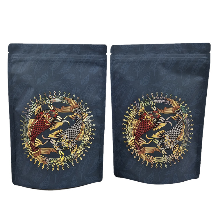 Χαμηλή MOQ Custom Stand Up Zipper Coffee Pouch Αλουμινένιο φύλλο Επανακλειστική σακούλα Mylar για πρωτεΐνες Καφέ σκόνη μπαχαρικών