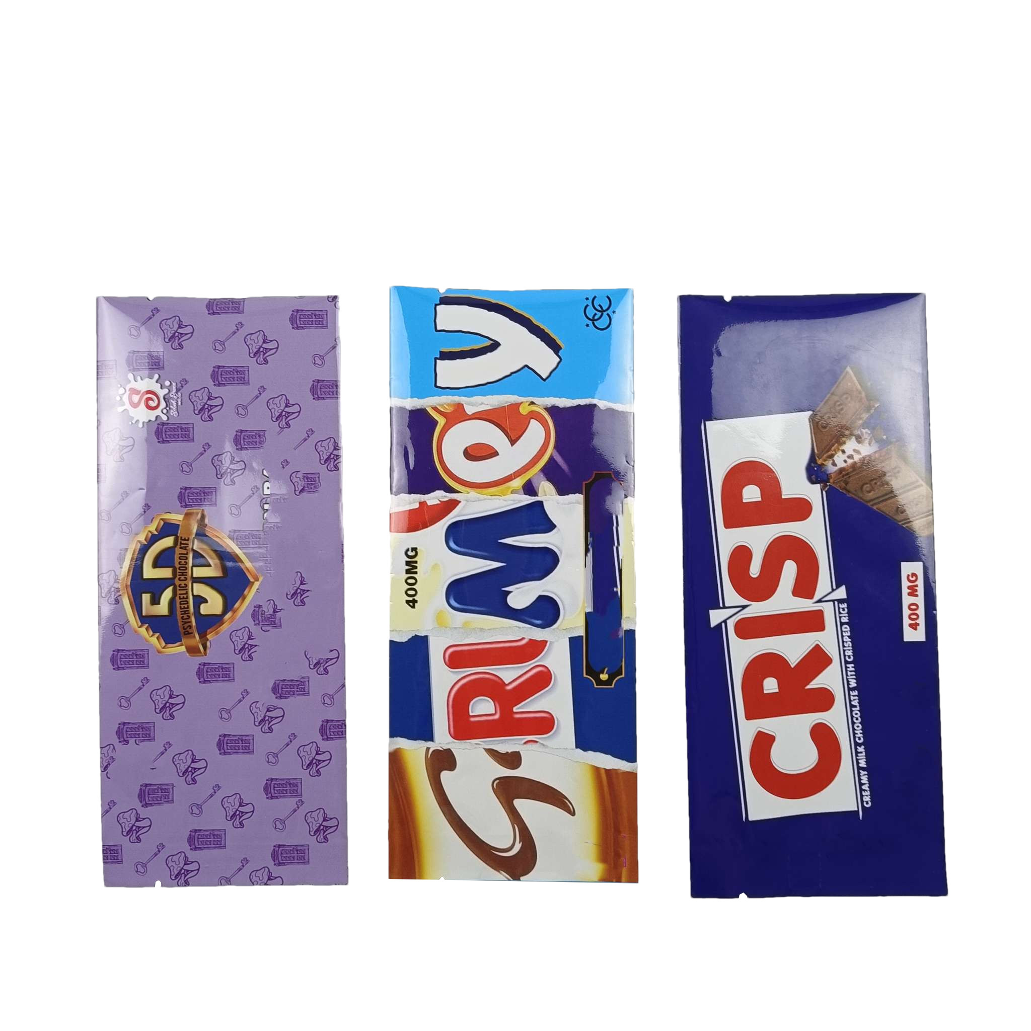 Άδειο σακίδιο πρωτεΐνης σκόνης καφέ ζάχαρης πίσω πλευρά σφραγισμένη σακούλα συσκευασίας