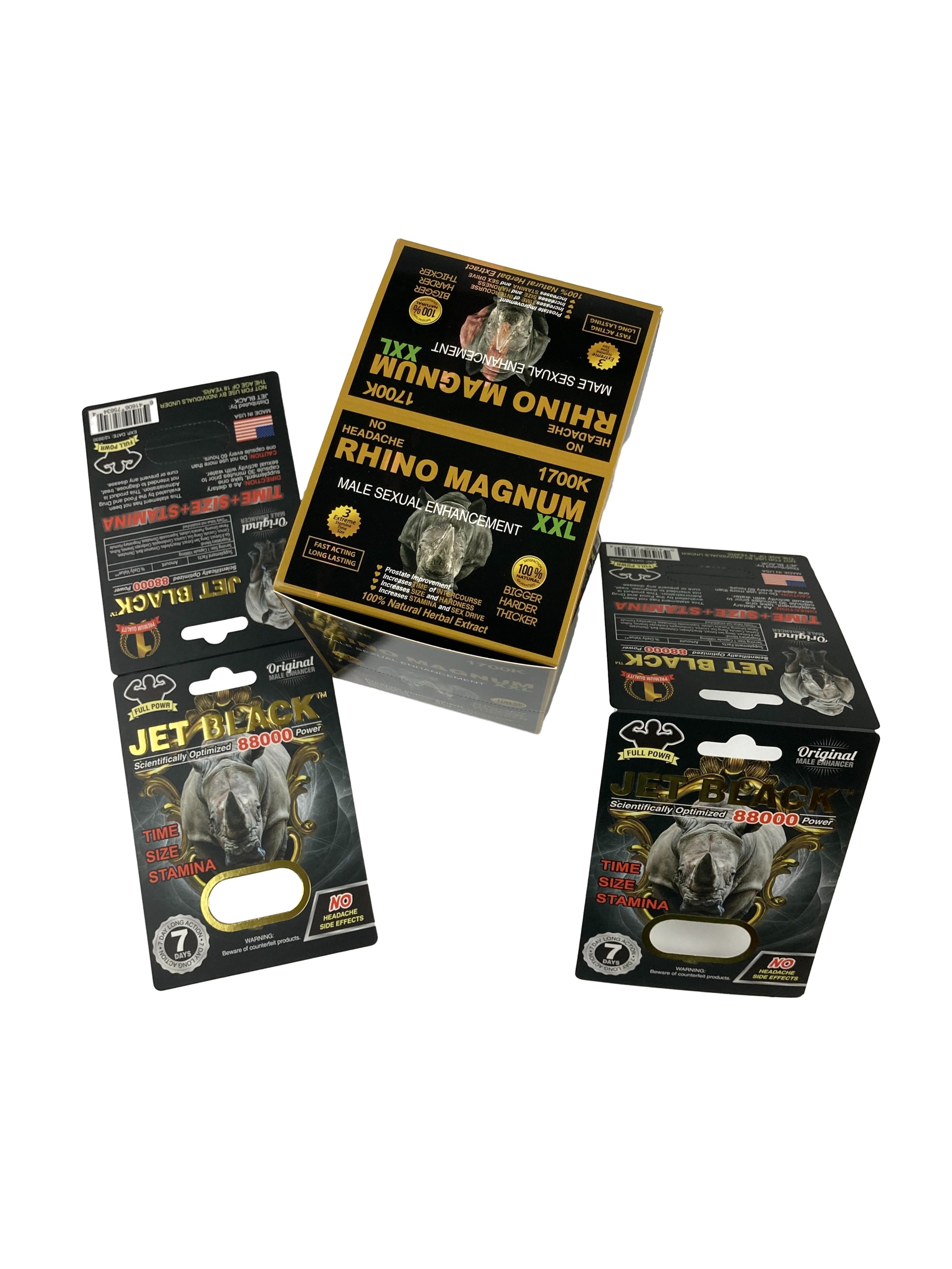 Ζεστή πώληση Προσαρμοσμένα χάπια βελτίωσης συσκευασίας Χάρτινη κάρτα Ραϊνό Πιστόλι Πιστόλι Τυπωμένη χαρτιά κάρτα με φουσκάλες