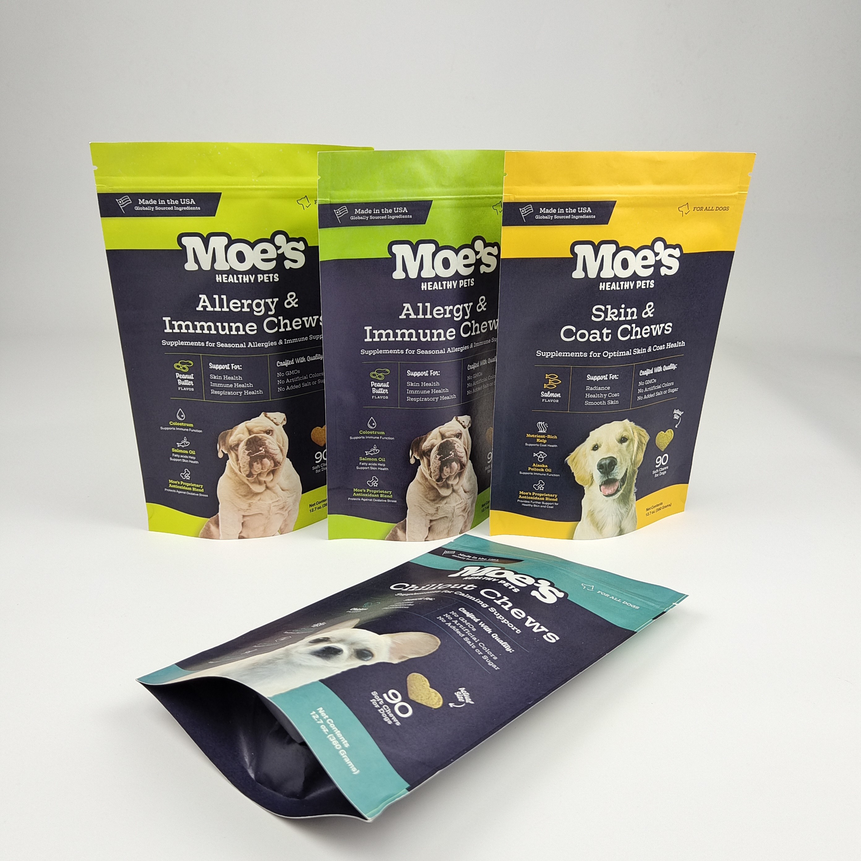 Χονδρική στάση συσκευασία Custom White Doypack Kraft Paper Pouch Bag Για τα τρόφιμα καρύδια Σνακ συσκευασία