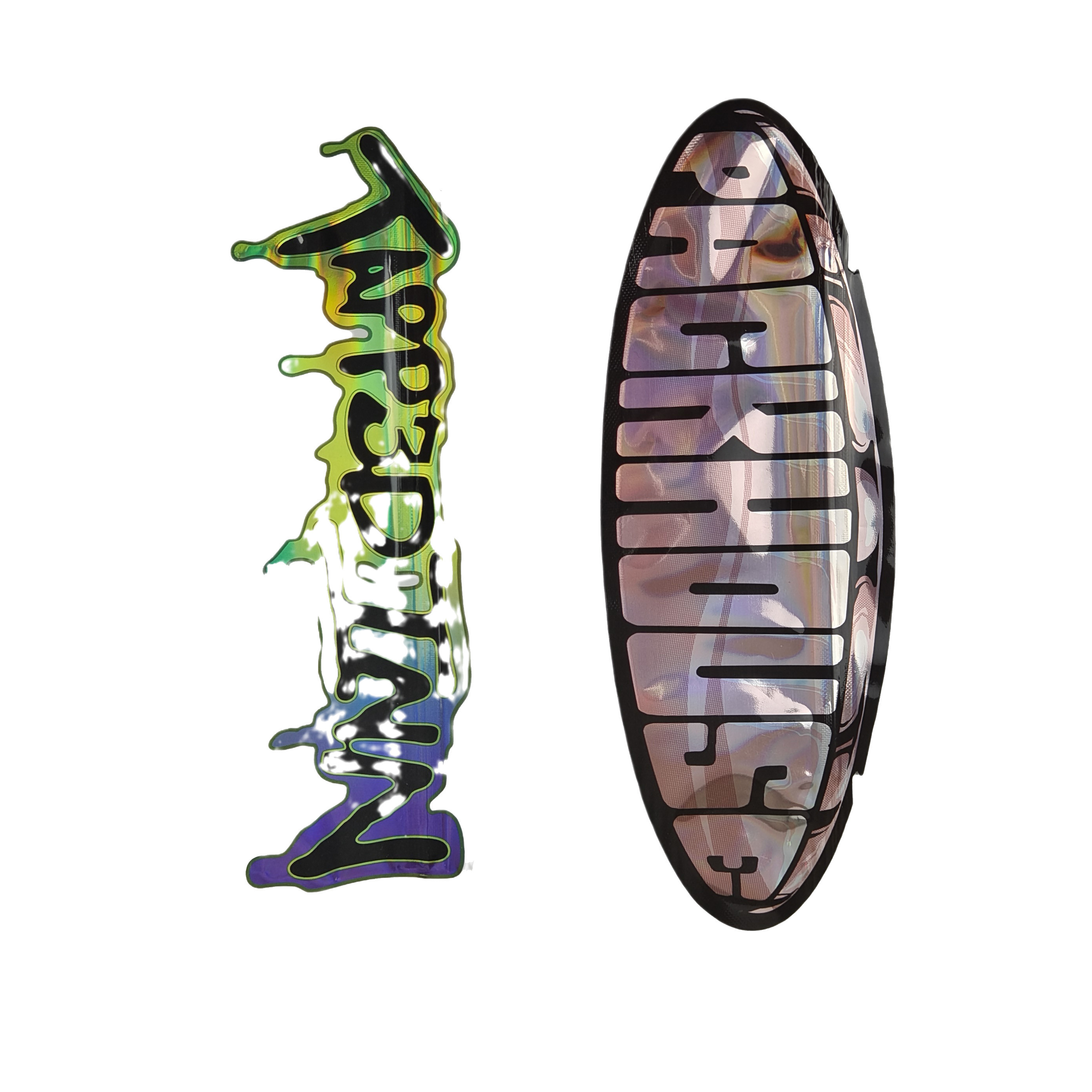 Προσαρμοσμένο 3.5g Ολογραφικό Τυποποιημένο Τύπο Mylar Σάκοι Ακανόνιστης Σχήματος Συσκευή Σφραγίδας Αδιάβροχο Τυποποιημένο πλαστικό σάκκο συσκευασίας