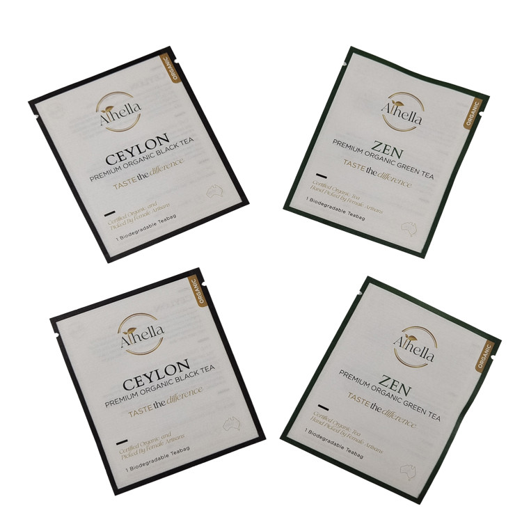 Προσαρμοσμένα τυπωμένα βιοαποικοδομητικά μικρά σάκκα για τσάι καφέ σκόνη λιπασματοποίηση επανακλειδωτές σακούλες Mylar
