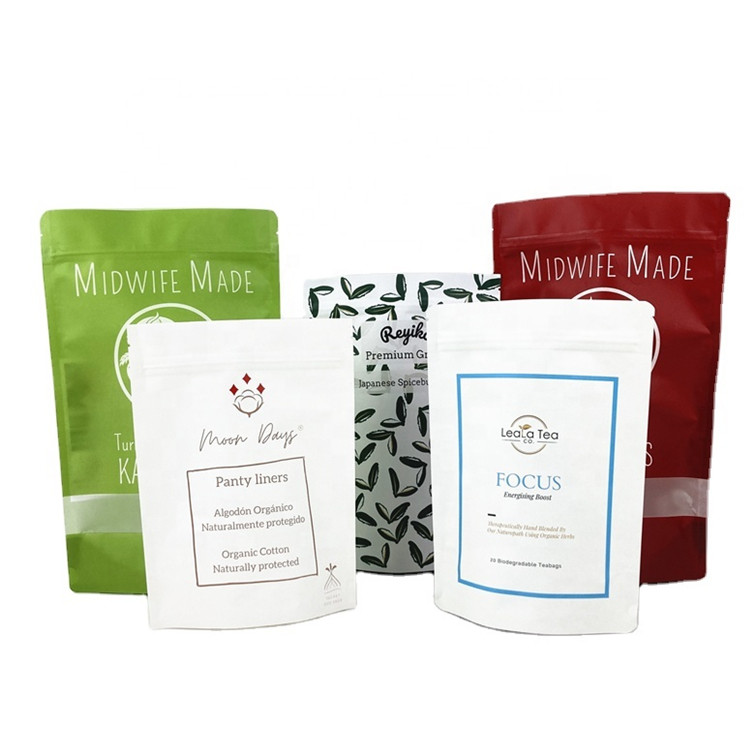 Βιοδιασπώμενο Προσαρμοσμένο Λογότυπο 100g 250g Τσάι Καφέ Ξηρό Φρούτο Τσάντα Συσκευής Ανακυκλώσιμη Κεσέτα