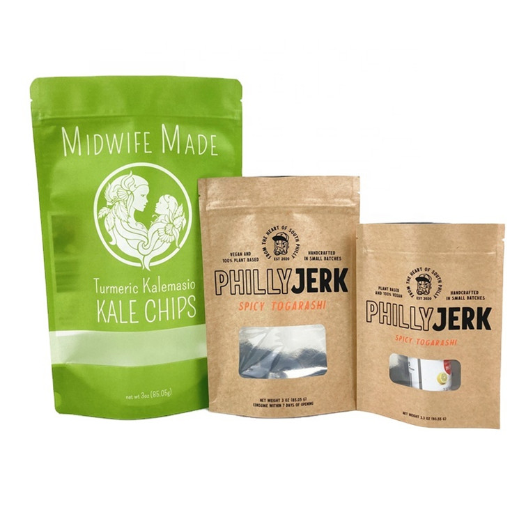 Προσαρμοσμένο ιδιωτικό λογότυπο Λευκές σακούλες χαρτιού Kraft για μπισκότα Κέικ καρύδια Τρώσιμα σκόνη Τρόφιμα για κατοικίδια ζώα 100% βιοδιασπώμενα Αδιάβροχα Β