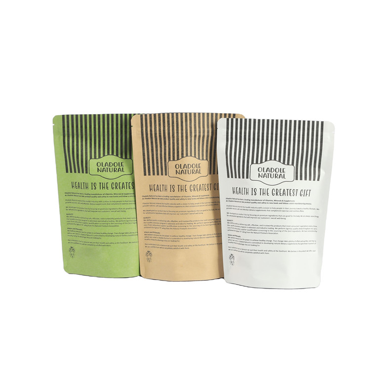 Τροφίμων Κασέτες χαρτιού Kraft για μαγγόλα σκόνη Τροφίμα Μπισκότα καρύδια Κουκί τροφή κατοικίδιων ζώων Περιβαλλοντικά φιλικό τσάι αφήστε απρόσβλητη μυρωδιά χαρτοσακούλα