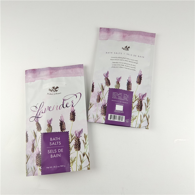 Προσαρμοσμένο μέγεθος και χρώματα Διαθέσιμη συσκευασία Ματ Αλουμινίου Φόλιο λουτρό μπάνιο αλάτι Stand Up Pouch Ziplock Doypack
