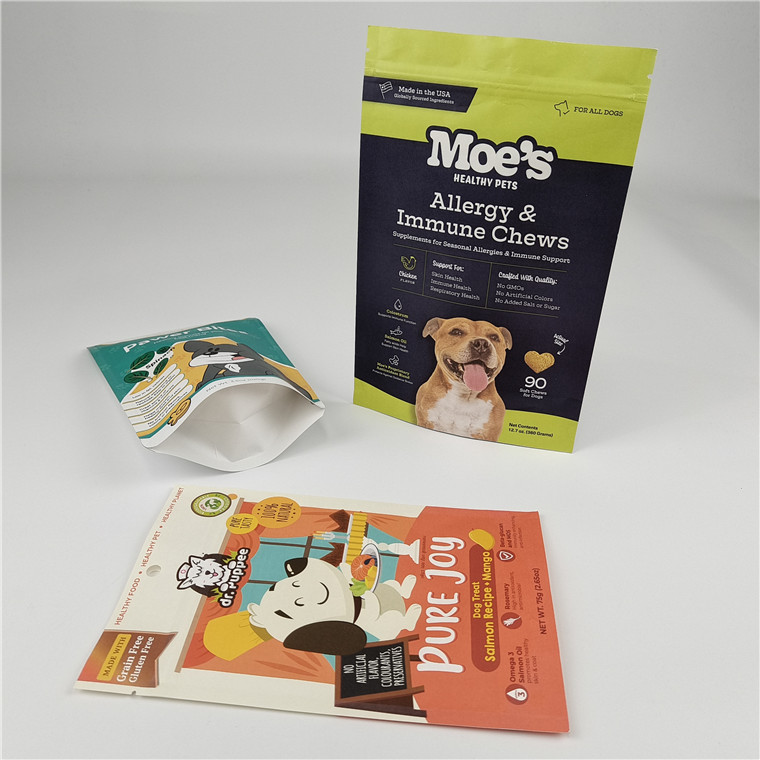 Προσαρμοσμένο λογότυπο MOQ 100pcs Kraft Paper Bags για τσάι Cookie Cake Nuts Edibles Powder Pet Food Packaging Bag