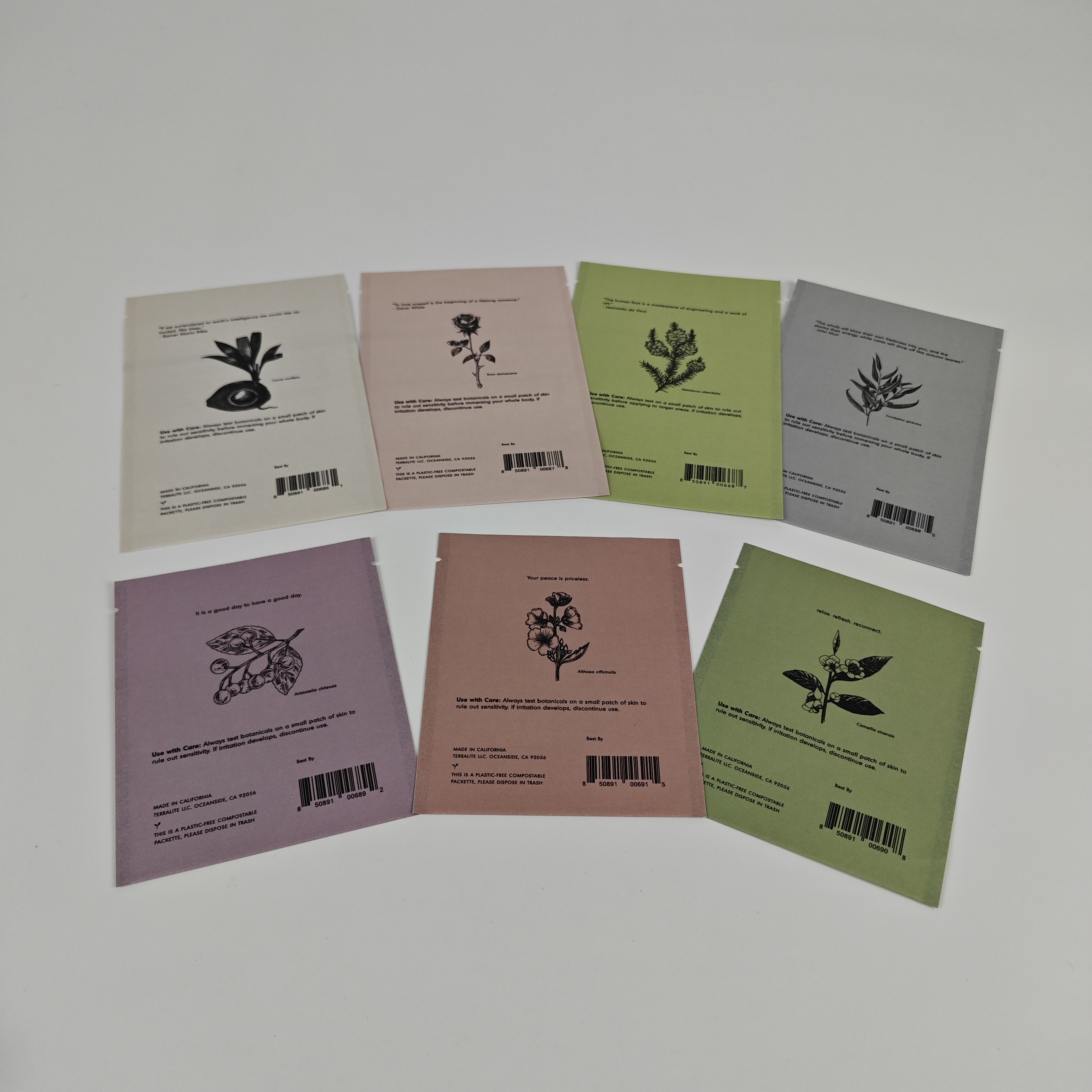 Ζιπλοκ Βιοδιασπώμενο Kraft Stand Up Pouch Ψηφιακή εκτύπωση Επανακλείσιμες σακούλες Mylar