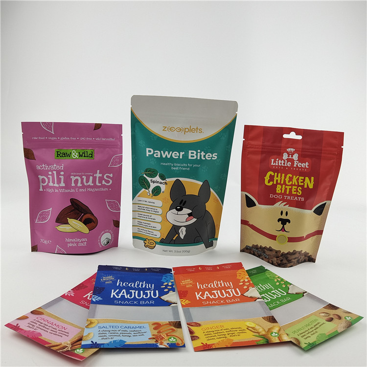Καλύτερα πωλούμενη ανακυκλώσιμη φιλική προς το περιβάλλον Τυποποιημένη τσάντα τύπου τροφίμων με φερμουάρ για συσκευασία σνακ