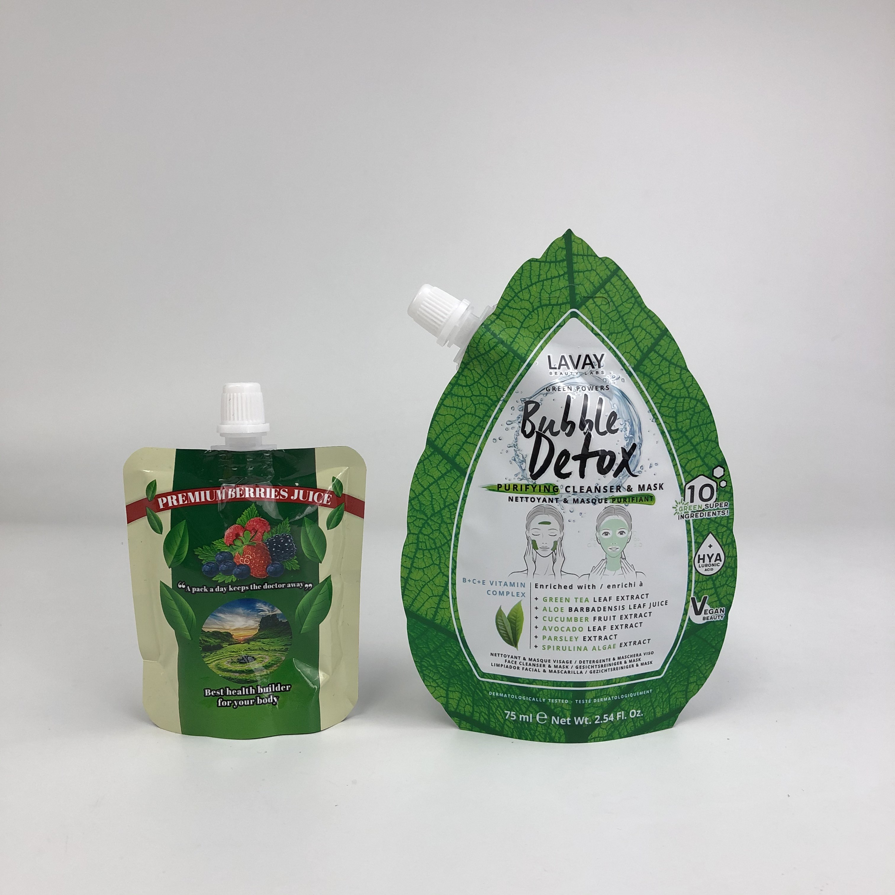 Υψηλής ποιότητας Προσαρμοσμένο λογότυπο Τυπωμένο Νέο Σχεδιασμό Επαναχρησιμοποιήσιμες τσάντες Σφουγγαρίστρες Τροφίμων Ποτών Jus γάλα δοχείο Σφραγιστές σακούλες