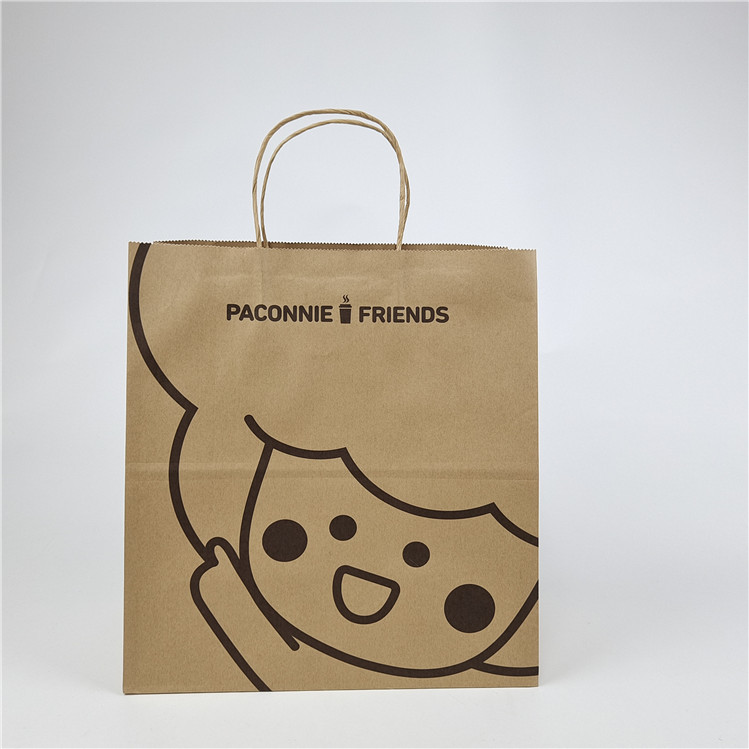 Περιβαλλοντικά φιλικό Custom Paper Square BottomKraft Paper Bag Custom Printing Biodegradable Shopping Bag (Κατασκευασμένη τσάντα χάρτου με τετράγωνο κάτω μέρος)