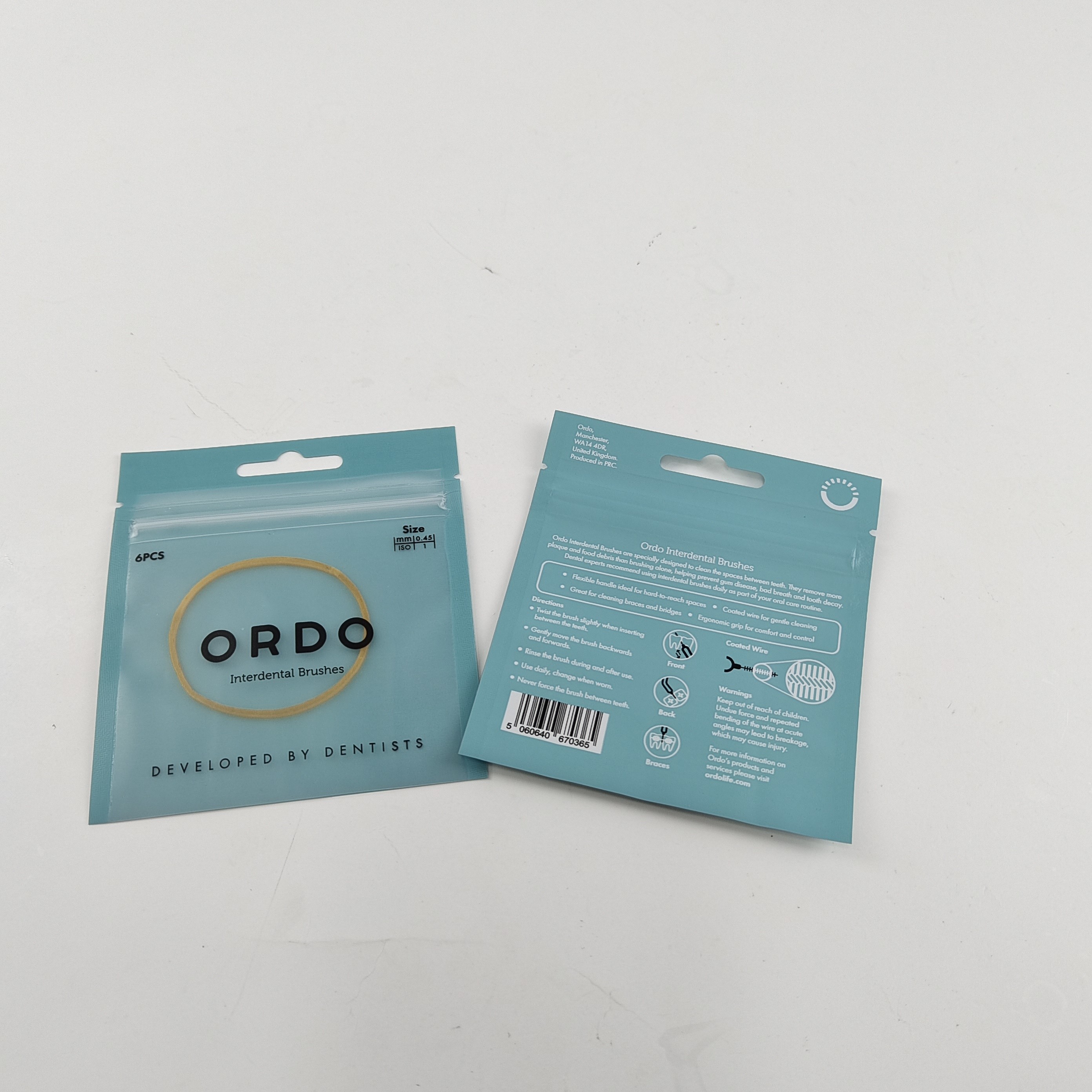 Περιβαλλοντικώς φιλικές, πιο διαδεδομένες, ανακυκλώσιμες, τρείς πλευρικές σφραγισμένες σακούλες για τη φροντίδα των δοντιών