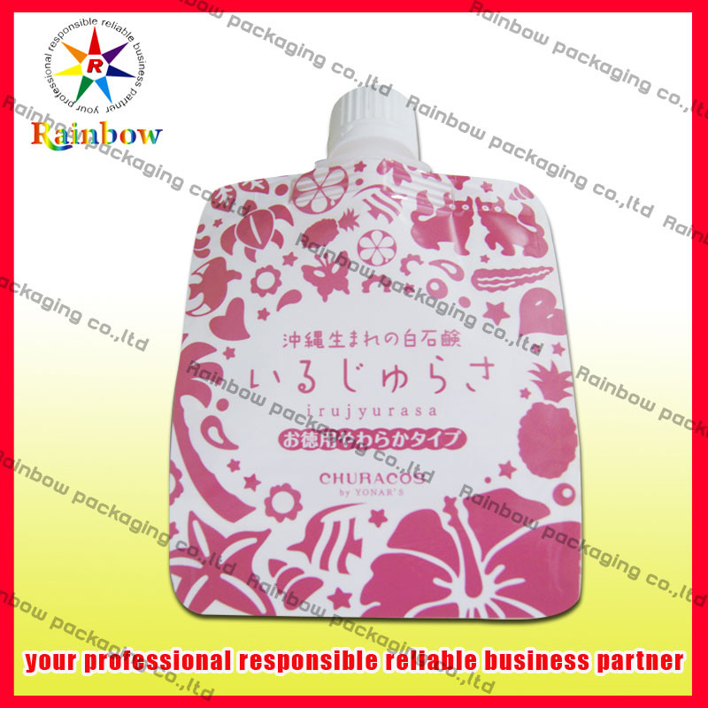 Η στάση επάνω στη συσκευασία σακουλών σωλήνων φύλλων αλουμινίου συγκολλά με θερμότητα για το χυμό, PET/Al/PE