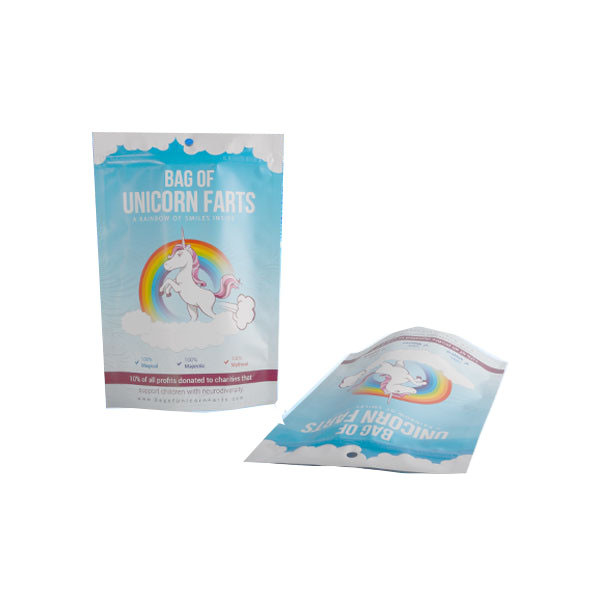 Τοποθετημένο σε στρώματα πλαστικό συσκευάζοντας Ziplock άσπρο μπλε Shinny σακουλών φύλλων αλουμινίου Alumimum