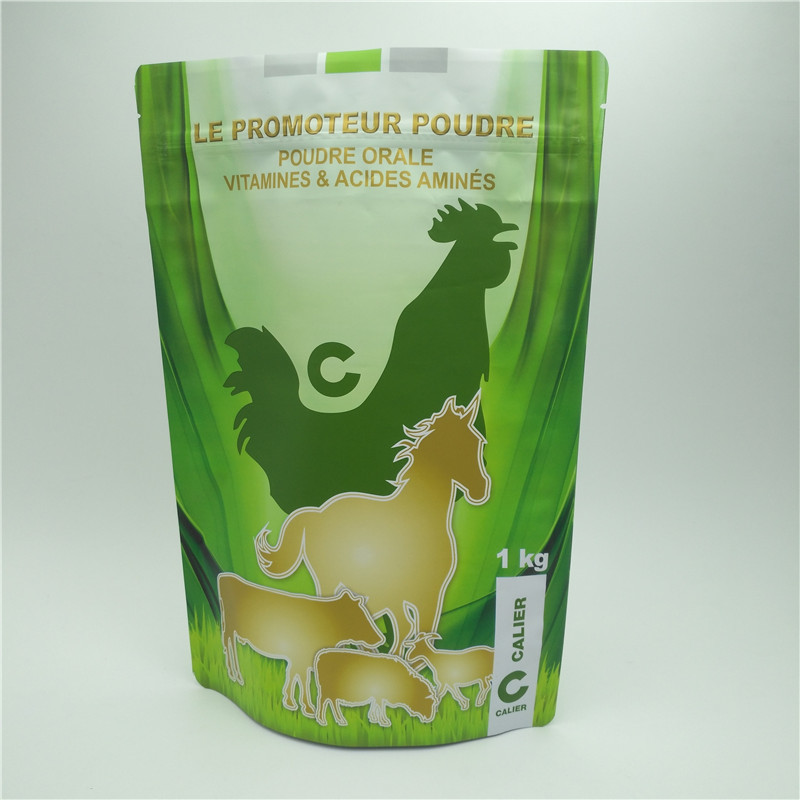 Resealable πλαστικές σακούλες που συσκευάζουν, τσάντα τροφίμων της Pet φερμουάρ για το ζωικό συμπλήρωμα