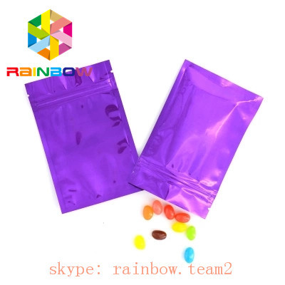 Επίπεδη μορφής αργιλίου φύλλων αλουμινίου σακούλα τσαντών σπόρου κάνναβης σακουλών συσκευάζοντας με το φερμουάρ