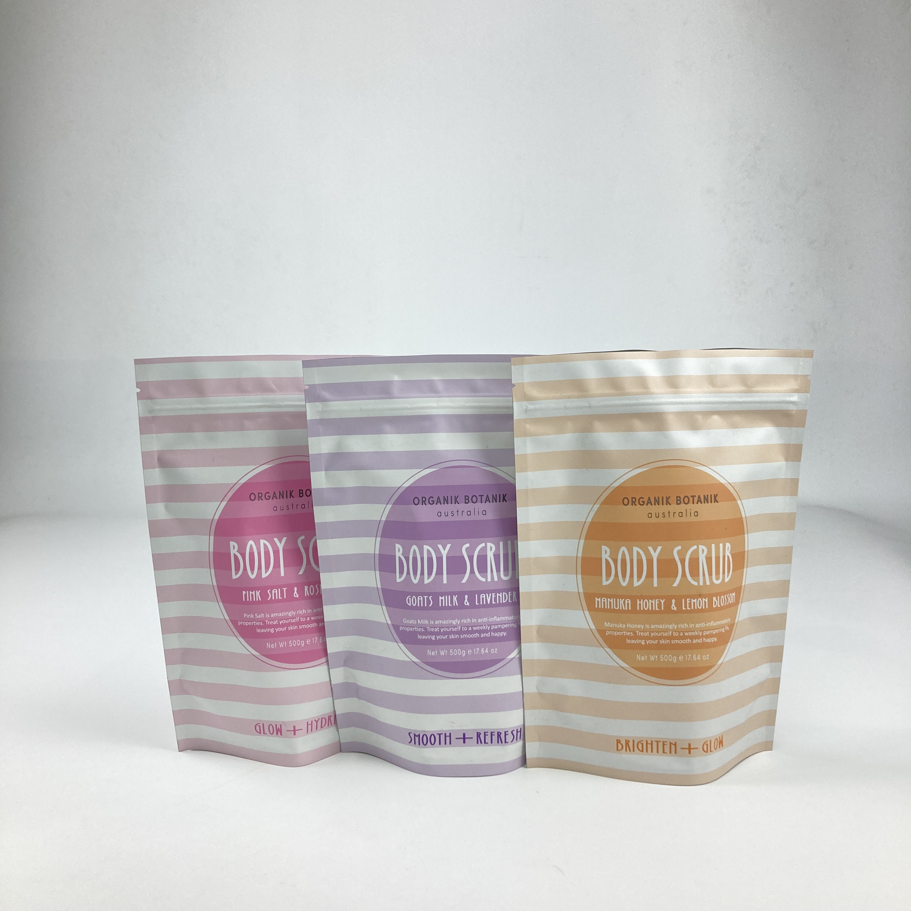 Προσαρμοσμένα τυπωμένα άλατα μπάνιου Σκουμπ Σώμα Στεκόμενο σάκο Αλουμινίου φύλλο σακούλες