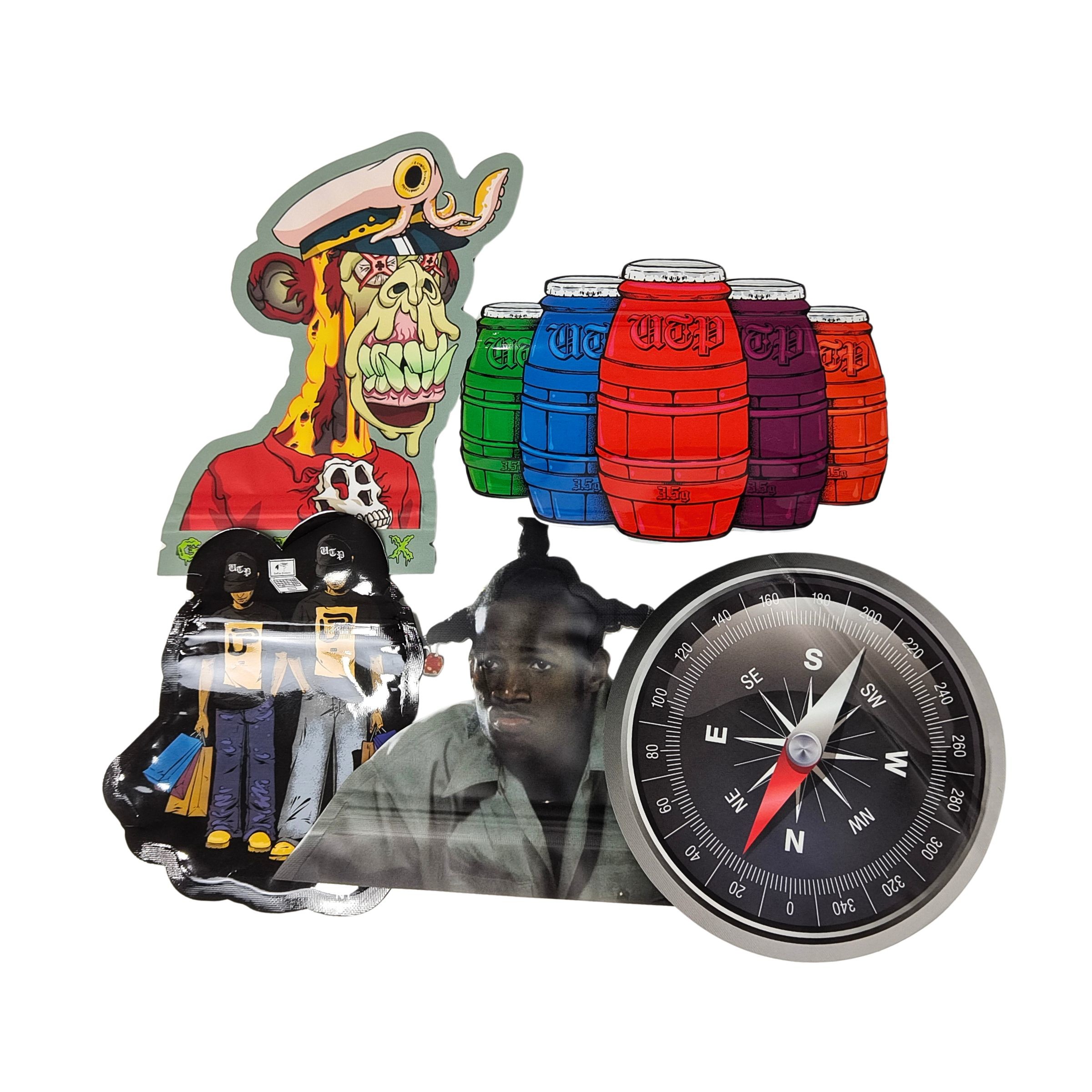 Τρώσιμα 3.5g Mylar Bags Ziplock Ειδικό σχήμα Γλυκά βότανα Biscuit Gummy Packaging