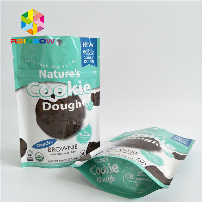 Μικρό μέγεθος σακούλες συσκευασίας σνακ τροφίμων με φερμουάρ επάνω λαβή προσαρμοσμένο χρώμα