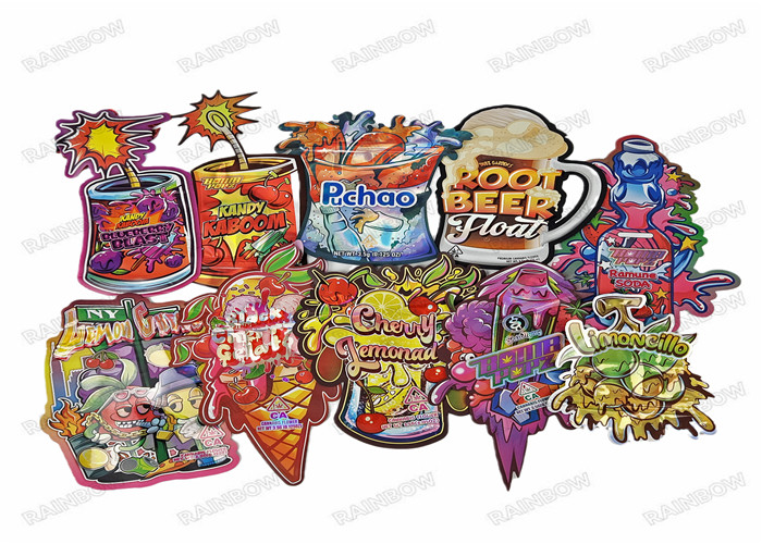 Η ολογράφή συνήθεια διαμόρφωσε τεμαχισμένες τσάντες σακούλες συσκευασίας τροφίμων αφής 3.5g αργιλίου τις μαλακές Mylar