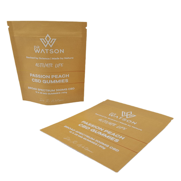 Χονδρικό Eco Friendly Biodegradable Kraft Paper επανακλειδώσιμες σακούλες Mylar ψηφιακή εκτύπωση PLA αρωματικές σακούλες με λογότυπο