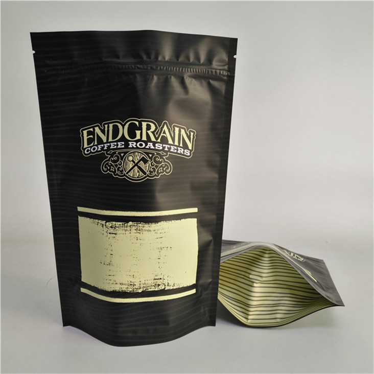 Προσαρμοσμένο λογότυπο Τυπωμένο Στάσου Σφραγίδα Θήκη Επανακλείσιμο πλαστικό σφραγίδα τροφίμων τσάντα καφέ με υλικό τροφίμων και απόδειξη διαρροής