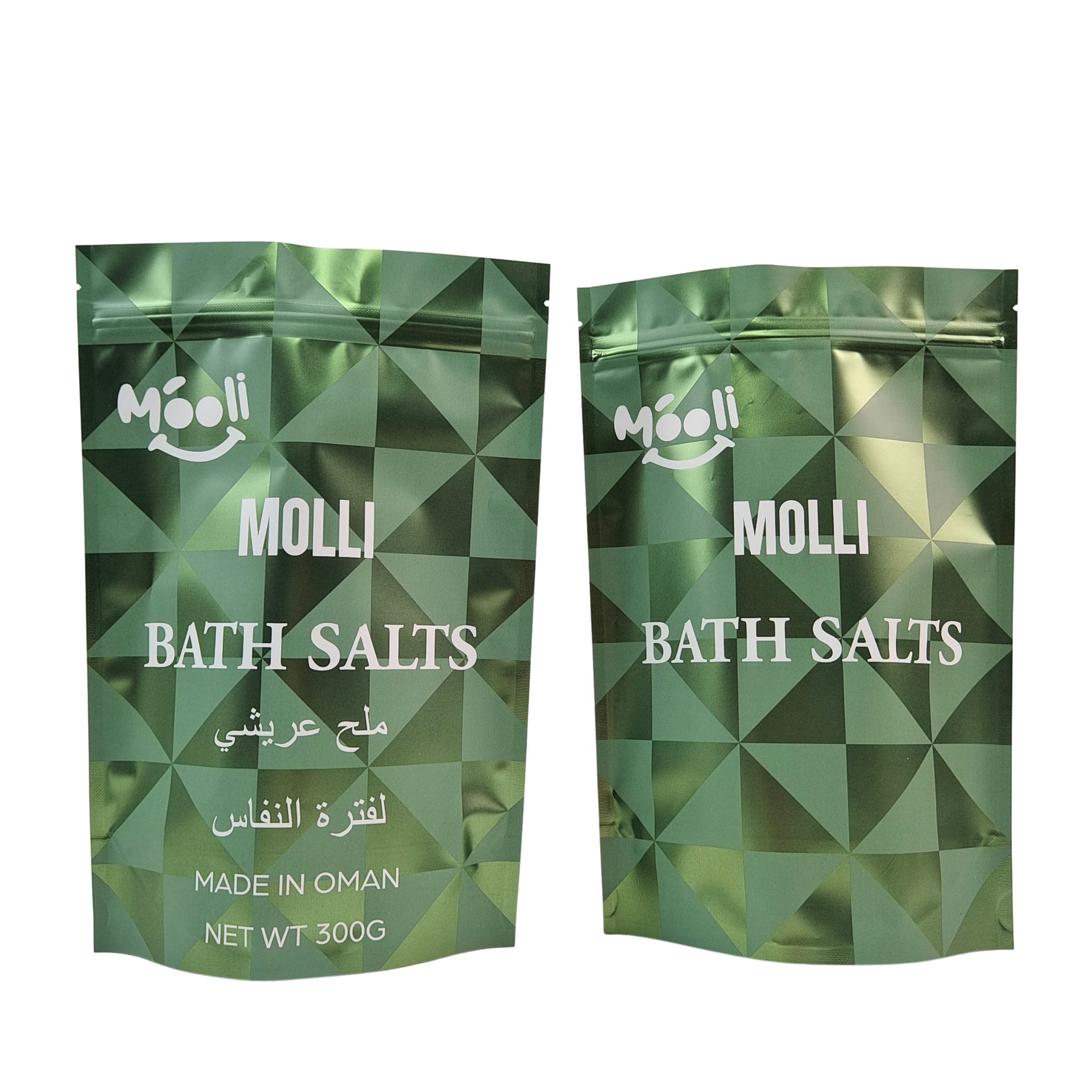 Όρθια Πλαστική Συσκευασία Για Σακουλάκια Σκράμπ Σώματος, Άλατα Μπάνιου, Φυσικό Μούλιασμα, Σάκοι Mylar Με Φερμουάρ