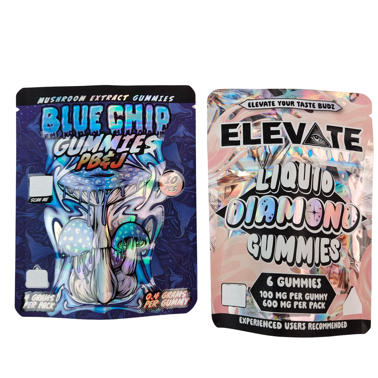 3.5g Συσκευασία Mylar Bags για Ζελεδάκια με Εκχύλισμα Μανιταριών Doypack με Φερμουάρ, Αδιάβροχη και Όρθια Θήκη