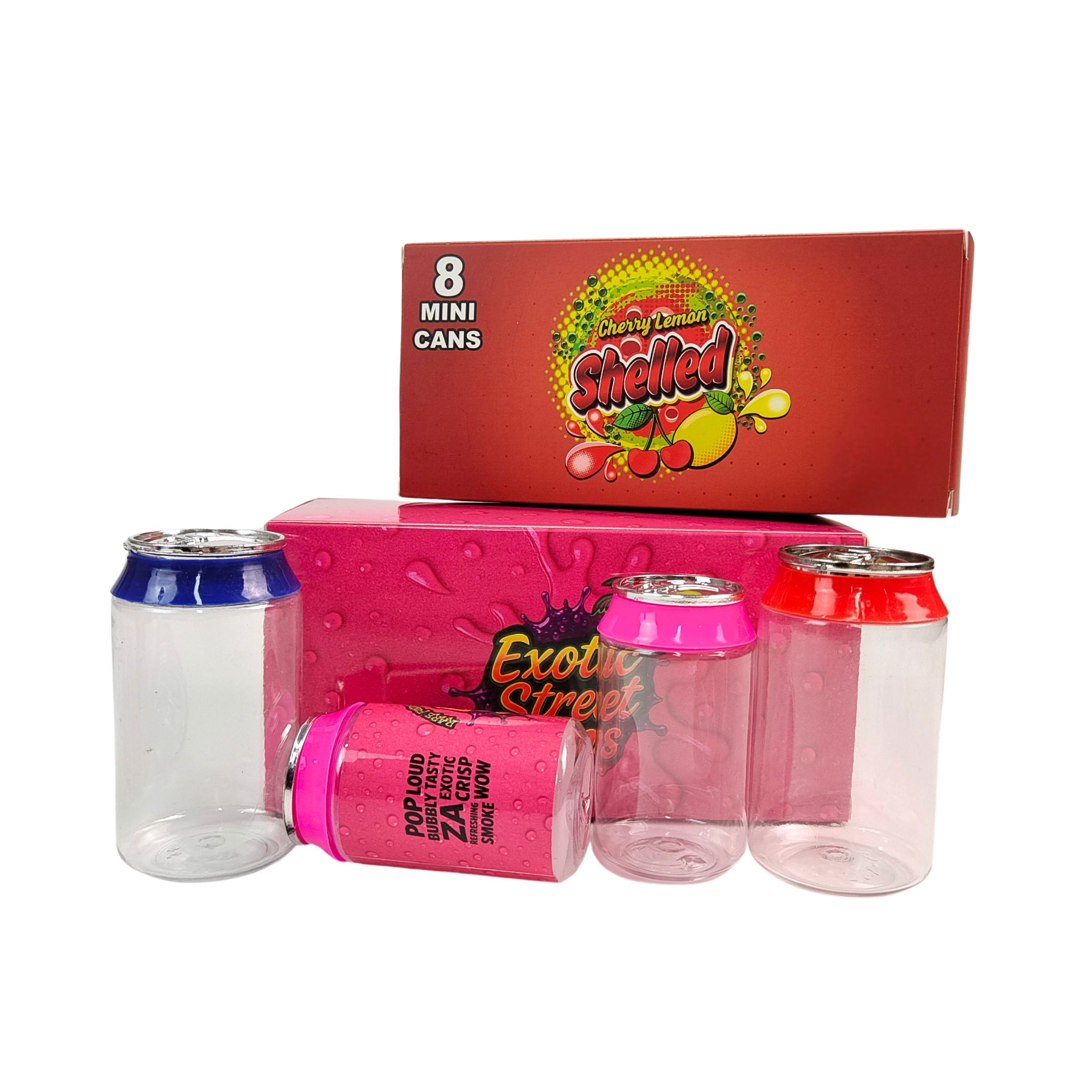 Προσαρμοσμένη ετικέτα Διαφανές πλαστικό 3.5g & 7g PET βάζο με βίδα αλουμινίου κάλυμμα για ζάχαρη γλυκά μπισκότα συσκευασία τροφίμων κουτιά από χαρτί εμφάνισης