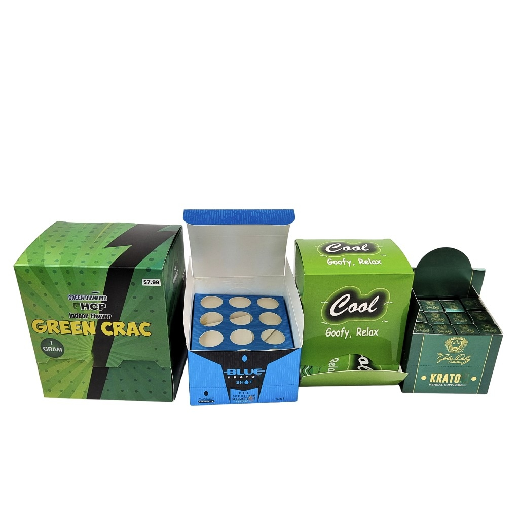 Ανακυκλώσιμο χαρτί Kraft Κράφτ Κουτί Kraft για σνακ για μπισκότα Energy Bar Κοσμετικό χαρτόνι Counter Display Συσκευασία Σφουγγάρι