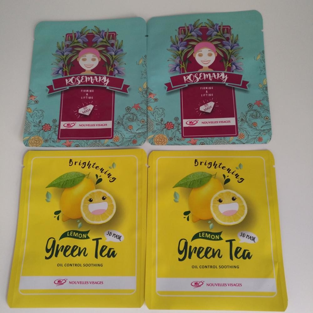 Ματ πλαστική μάσκα προσώπου συσκευασία ολογραφική δακρυγλυφική εγκοπή με φερμουάρ λέιζερ