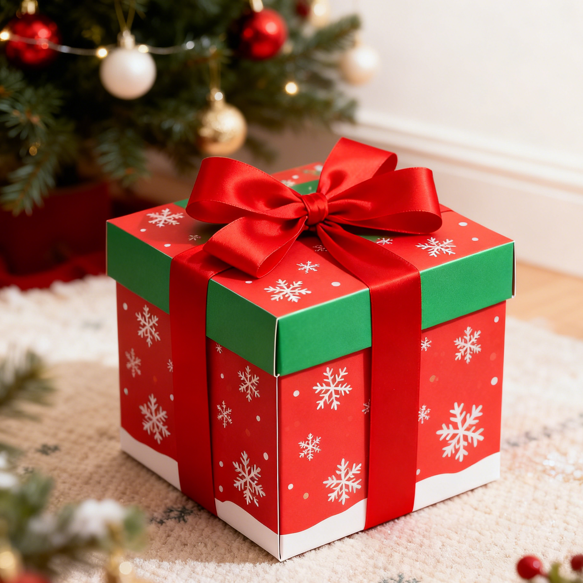 Ανακυκλώσιμα Βιοδιασπώμενα Κουτιά Δώρων Kraft Ορθογώνια με Αναδιπλούμενο Καπάκι, Κορδέλα, Επίστρωση UV, Ματ, Προσαρμοσμένα για Γενέθλια, Χριστούγεννα