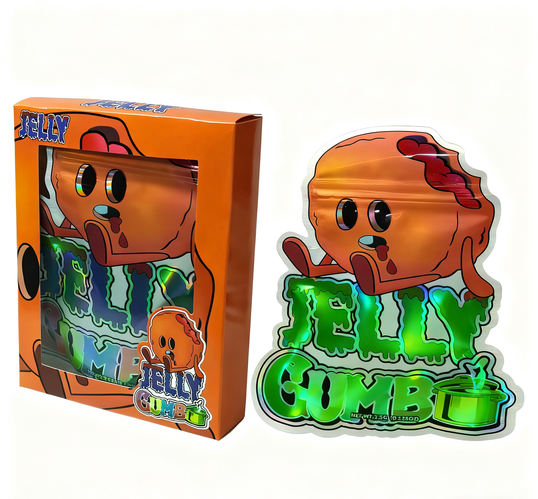 Προσαρμοσμένες Τυπωμένες 3.5g Σφραγιζόμενες Τσάντες Mylar για Συσκευασία Σνακ Όρθιες Θήκες