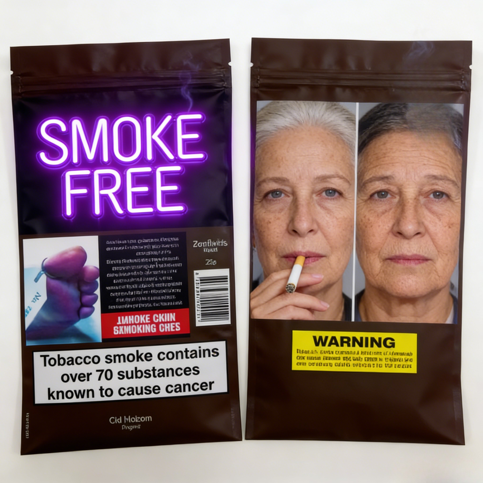 Επανακλείσιμο τρισδιάστατο σφραγίδα 25g 30g 40g 50g 100g Καπνίστης φύλλο τσιγάρο τσάντα κυλιόμενο τσιγάρο τσάντα με φερμουάρ