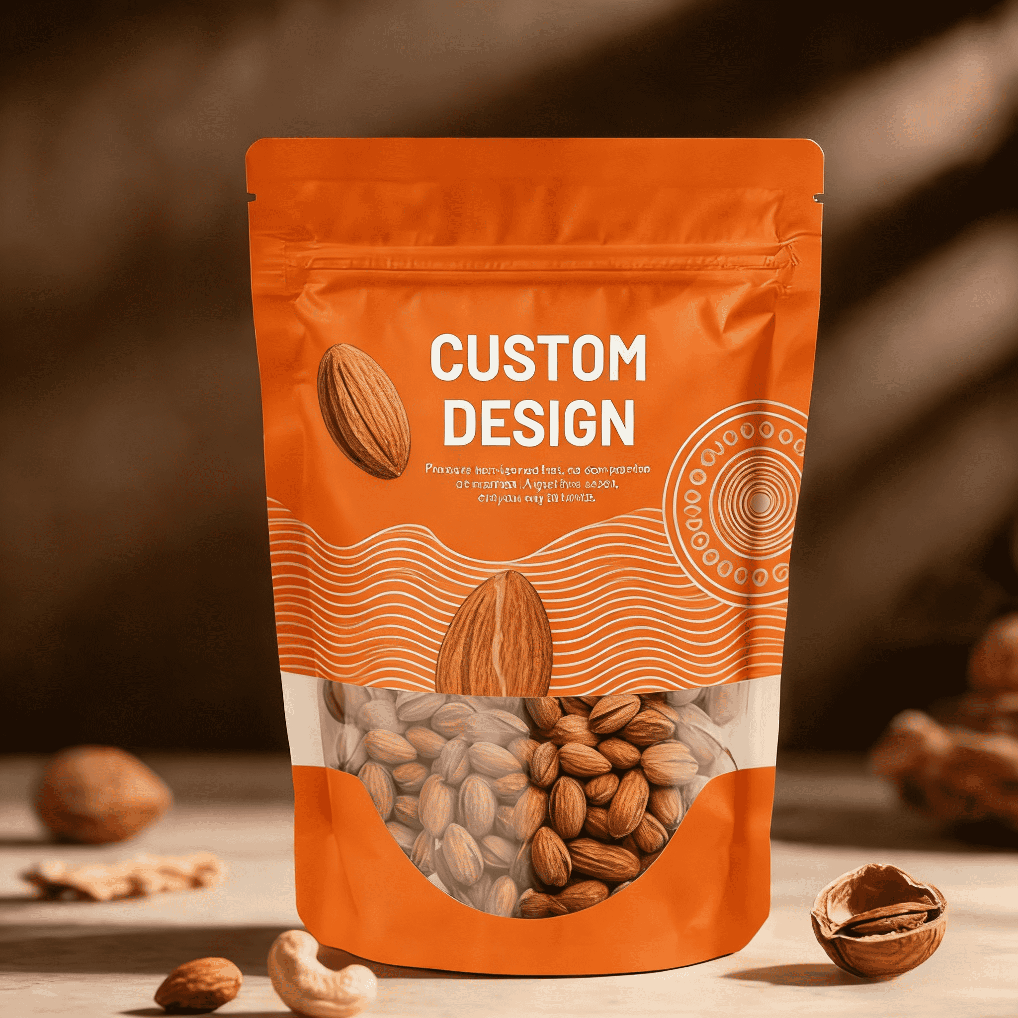 Υψηλής ποιότητας προσαρμοσμένη ψηφιακή εκτύπωση ανακυκλωμένης πλαστικής σακούλας συσκευασίας τροφίμων με θερμοσυγκολλημένο όρθιο σακουλάκι