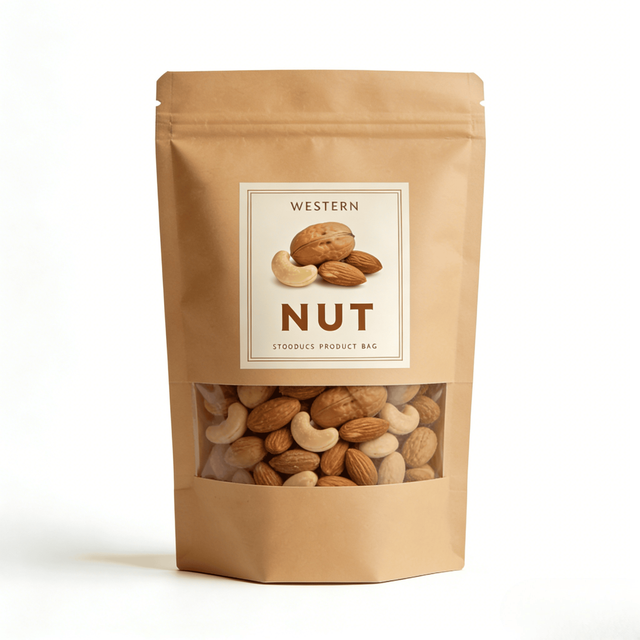 Προσαρμοσμένη Ψηφιακή Εκτύπωση Χάρτινη Συσκευασία Kraft με Θερμοκολλητική Σφράγιση και Παράθυρο για Τροφή & Σνακς για Κατοικίδια, Ανθεκτική στην Υγρασία