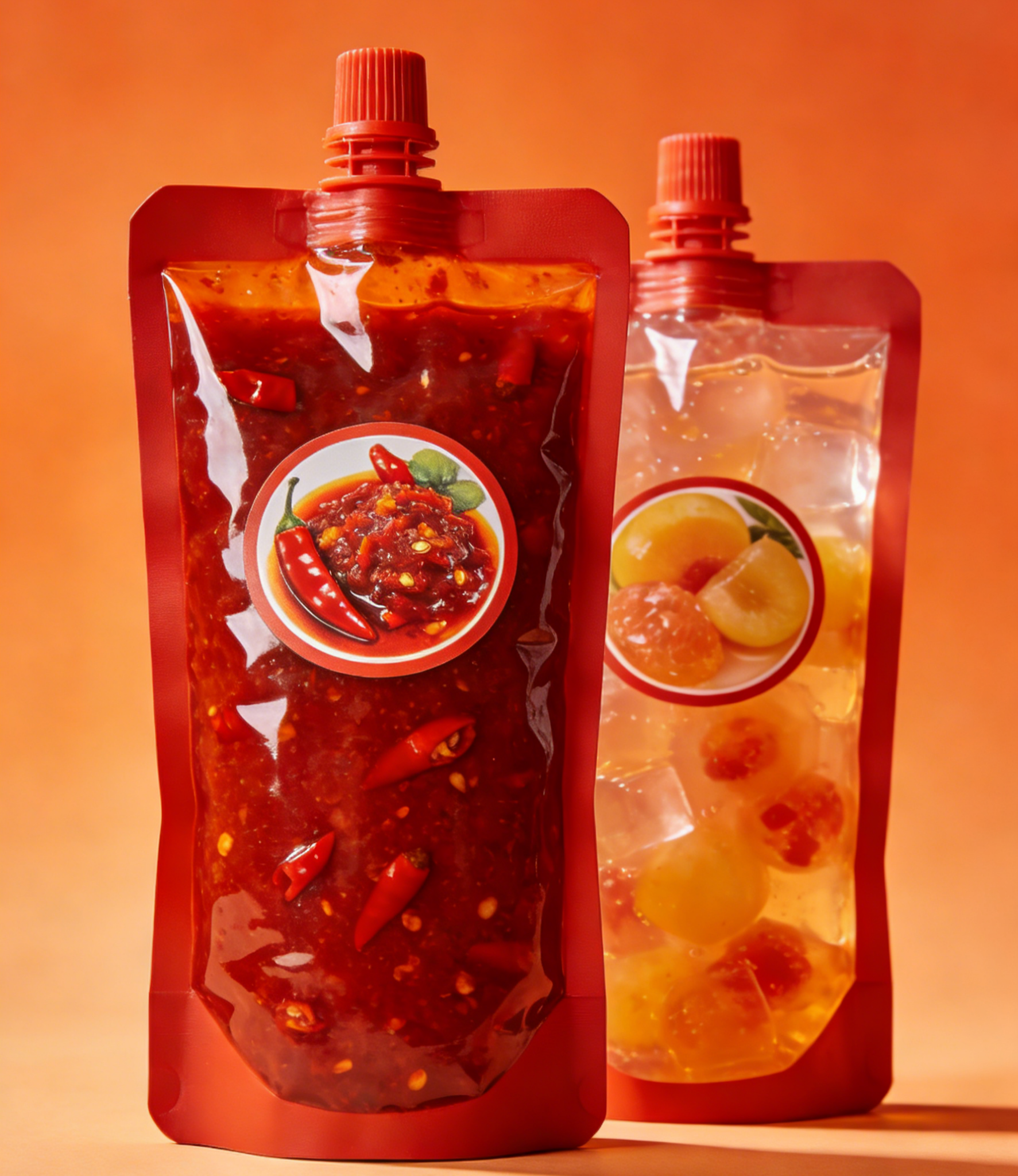 Αδιάβροχη θήκη με στόμιο 150ml 200ml 300ml Doypack Σάλτσα τσίλι σάλτσας φαγητού Jelly Juice Baby Food Bag Stand Up Pouch Pouch