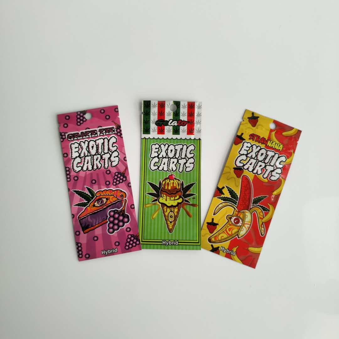 Η πλευρά τρία σφράγισε τις πλαστικές σακούλες που συσκευάζουν τη Resealable τσάντα κασετών μανδρών πετρελαίου Vape φερμουάρ