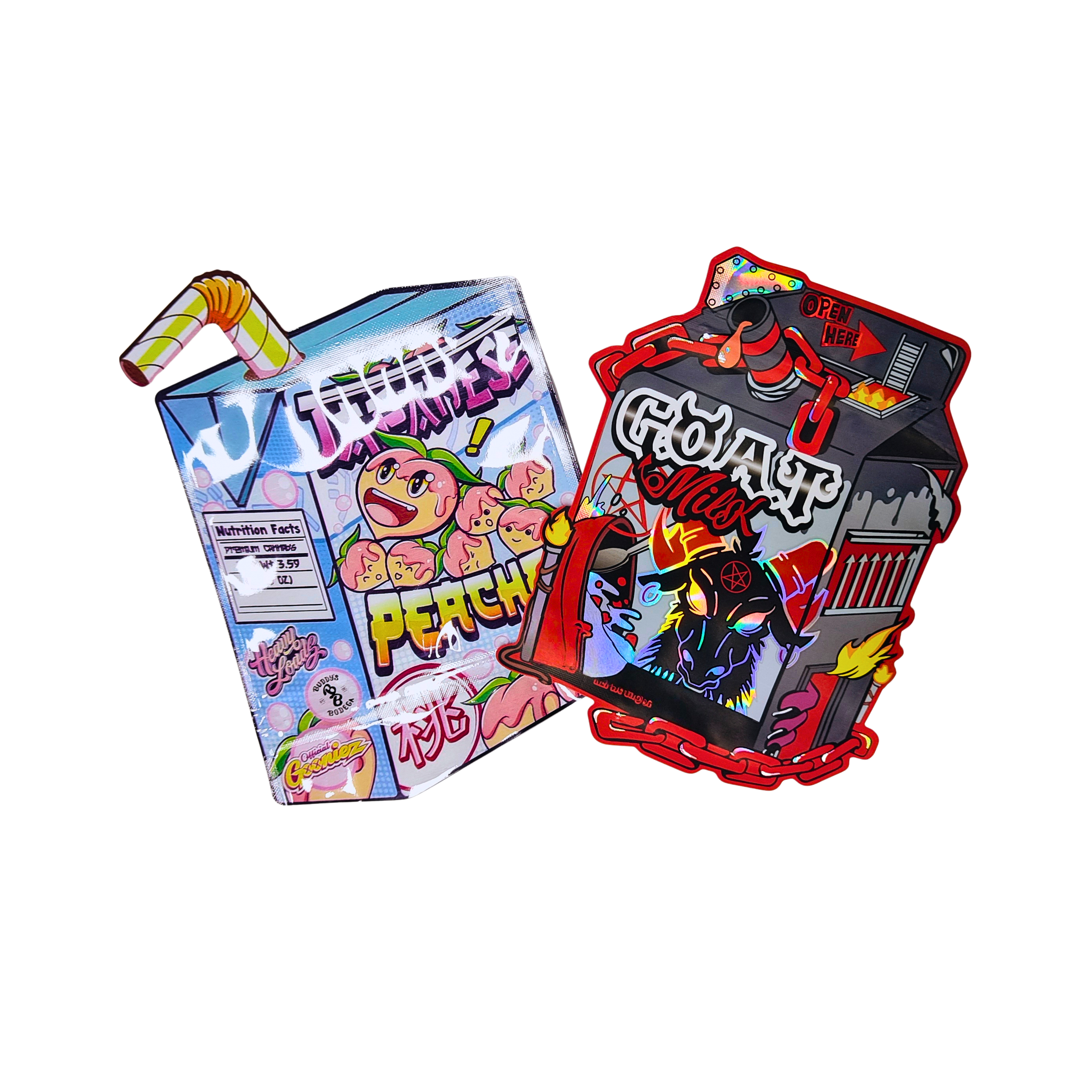 Τυποποιημένα με ειδικό σχήμα τσάντες για λουλούδια 3.5 7g Stand Up Child Proof Pouch με λογότυπο