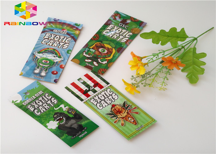 Βοτανική συσκευασία κασετών πετρελαίου πλαστικών τσαντών AC1003 CBD Vape θυμιάματος Resealable που εφαρμόζεται