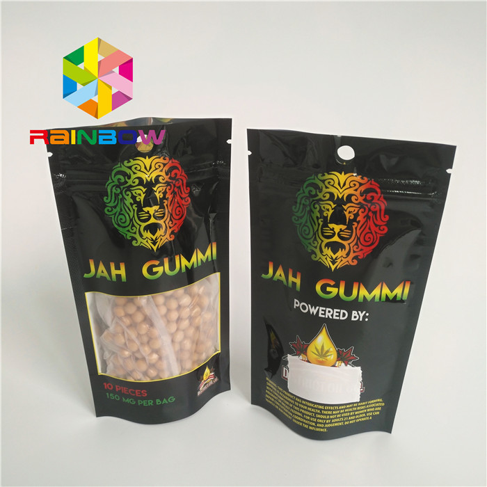 Τυπωμένη τοποθετημένη σε στρώματα φύλλο αλουμινίου Ziplock Mylar στάση επάνω στη συσκευασία καννάβεων ζιζανίων Mmj σακουλών