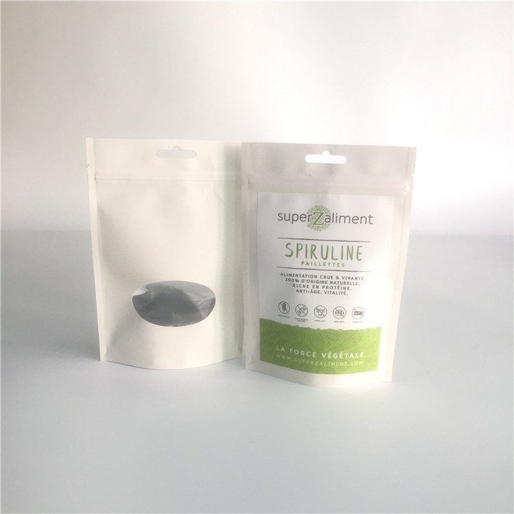 Οι Resealable προσαρμοσμένες τσάντες εγγράφου στέκονται επάνω Gravure σακουλών την εκτύπωση με το σαφές παράθυρο